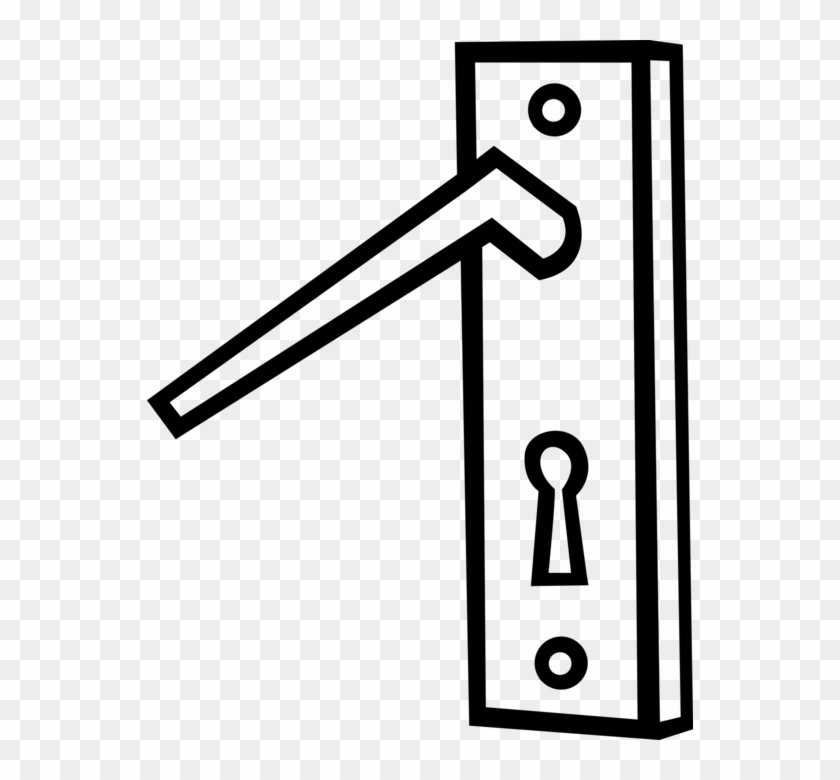 Vector Illustration Of Door Knob Or Door Handle Manually - Vector Illustration Of Door Knob Or Door Handle Manually #1499997
