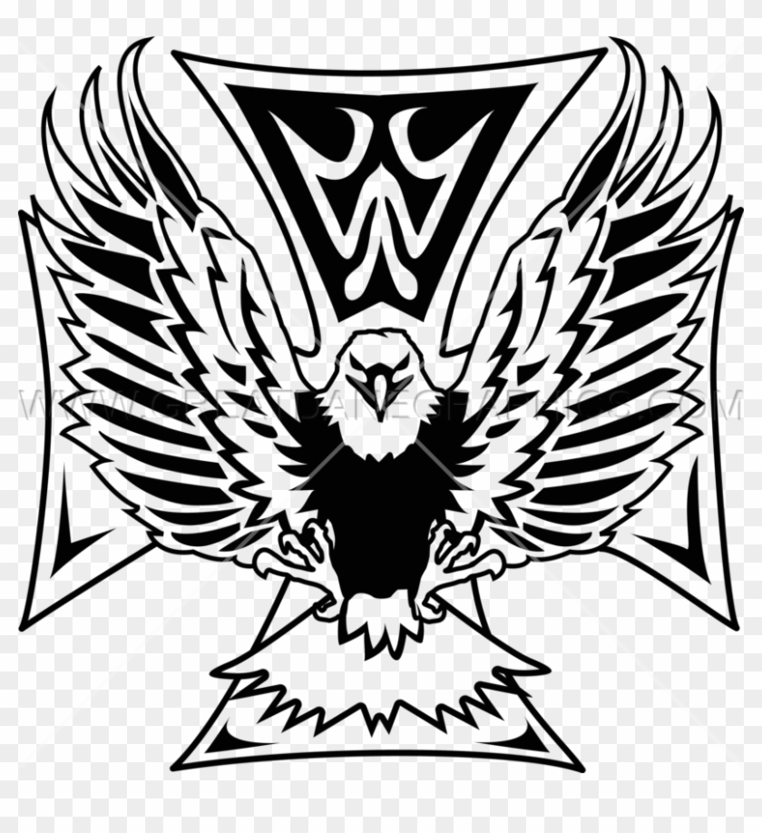 Png Black And White Maltese Cross Flying Eagle - Png Black And White Maltese Cross Flying Eagle #1500373