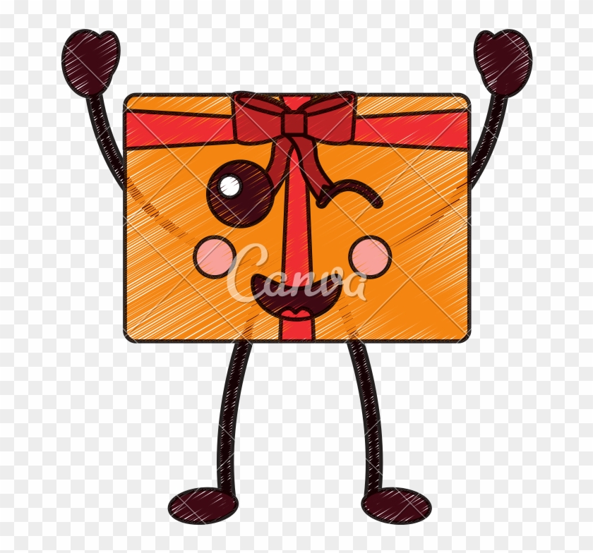 Gift Box Happy Wink Emoji Icon Image - Gift Box Happy Wink Emoji Icon Image #1500441