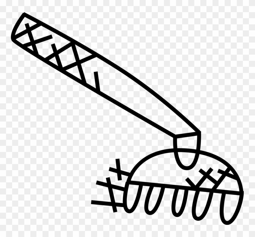 Vector Illustration Of Garden Rake For Yard Work Raking - Vector Illustration Of Garden Rake For Yard Work Raking #1500565