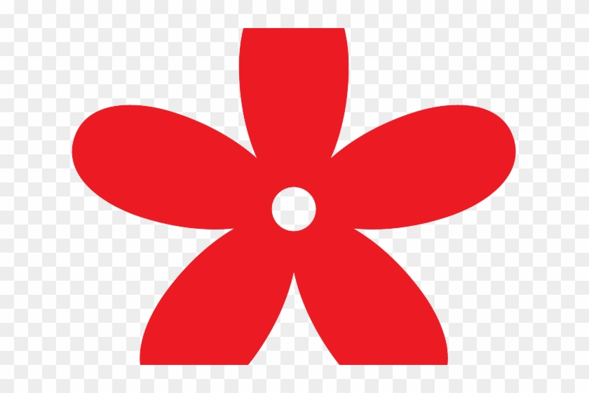 Red Flower Clipart 5 Petal Clipart - Red Flower Clipart 5 Petal Clipart #1502005