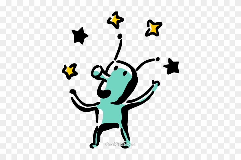 Alien Juggling Stars Royalty Free Vector Clip Art Illustration - Alien Juggling Stars Royalty Free Vector Clip Art Illustration #1502055