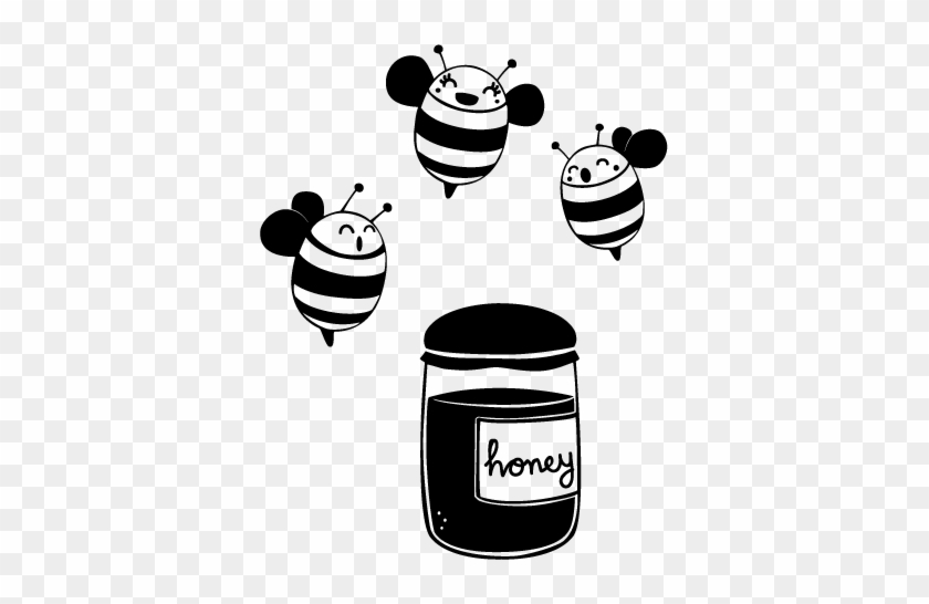 Honey Jar Bees Decal - Honey Jar Bees Decal #1502345