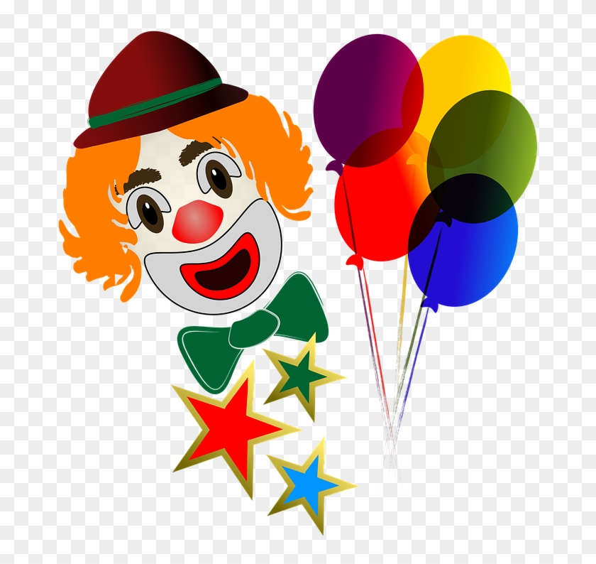 Clown Face With Balloons - Clown Face With Balloons #1502598