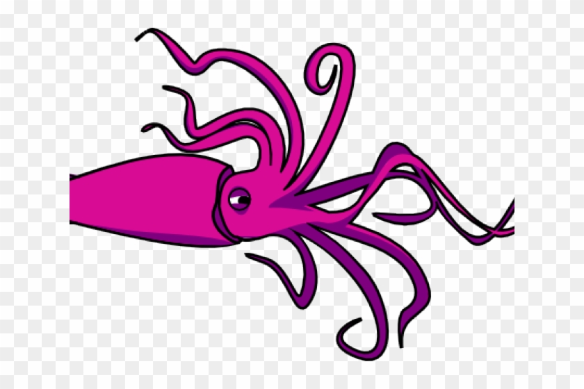 Purple Clipart Squid - Purple Clipart Squid #1502800
