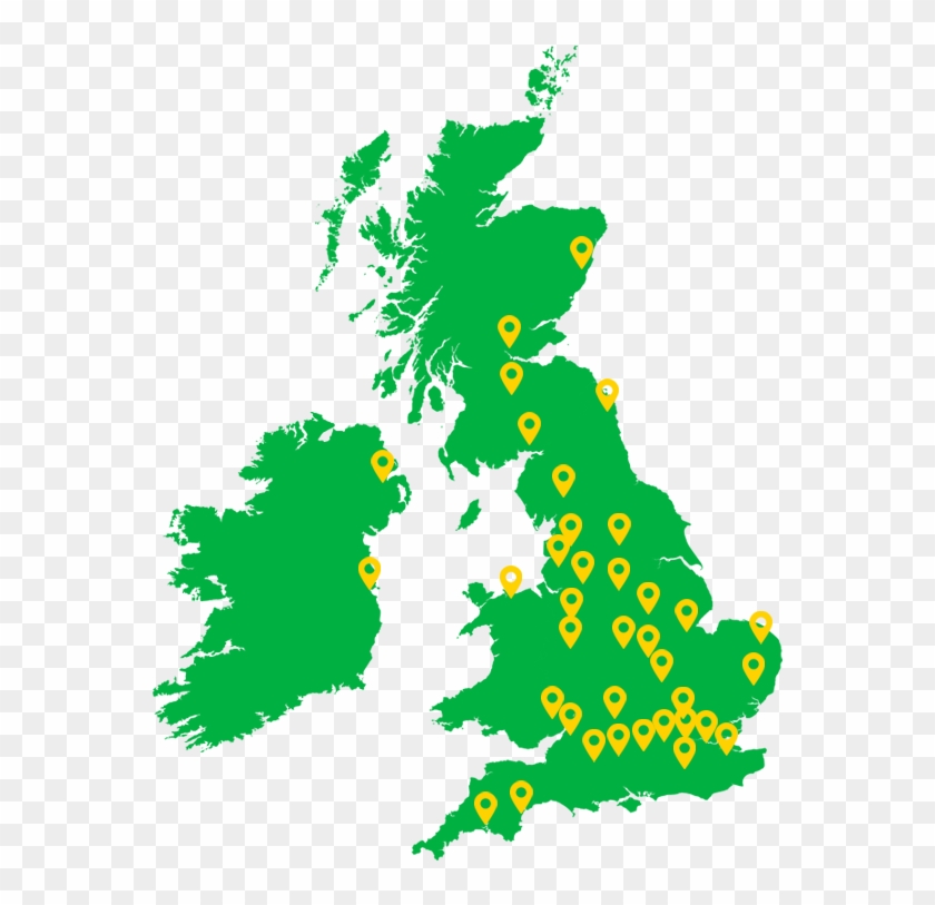 Map Showing Location Of Tuffnells' Depots - Map Showing Location Of Tuffnells' Depots #1503516