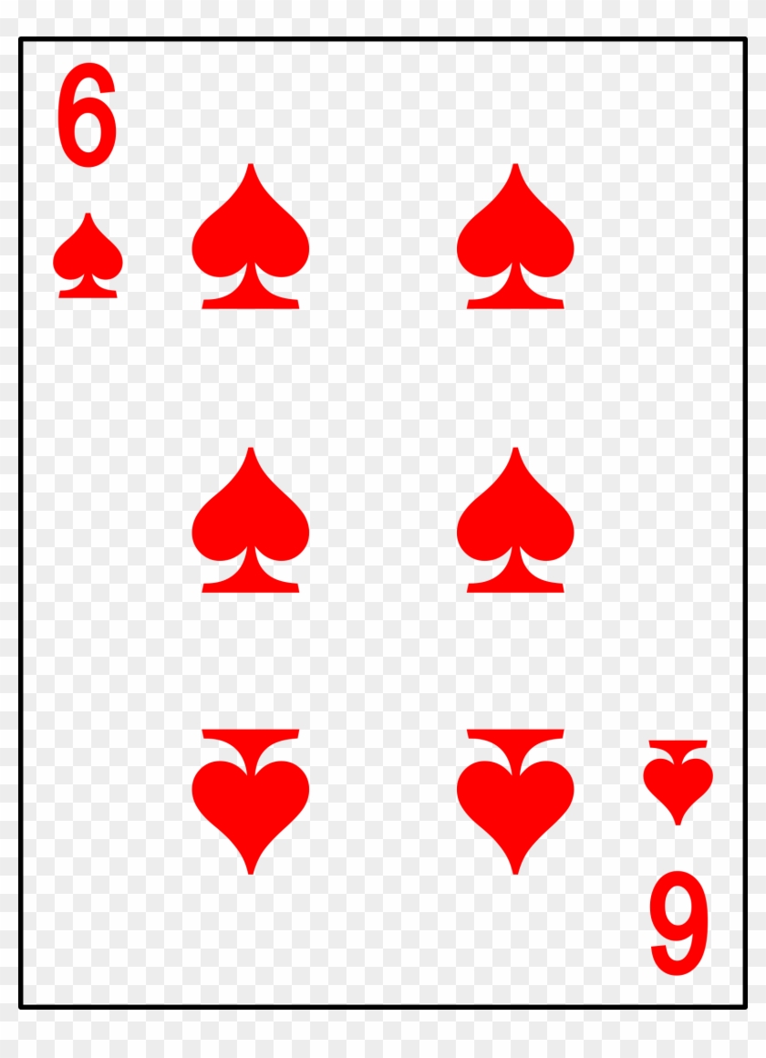 [the 6 Spades Playing Card But Red Instead Of The Normal - [the 6 Spades Playing Card But Red Instead Of The Normal #1503625