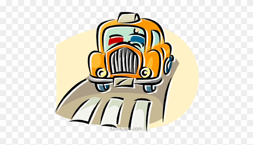 Taxi Driving Down The Road Royalty Free Vector Clip - Taxi Driving Down The Road Royalty Free Vector Clip #1504082