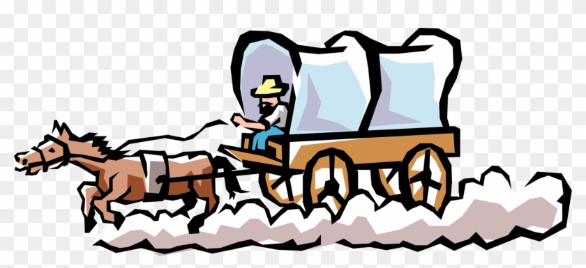 Vector Illustration Of Old West Chuck Wagon Or Chuckwagon - Vector Illustration Of Old West Chuck Wagon Or Chuckwagon #1504838