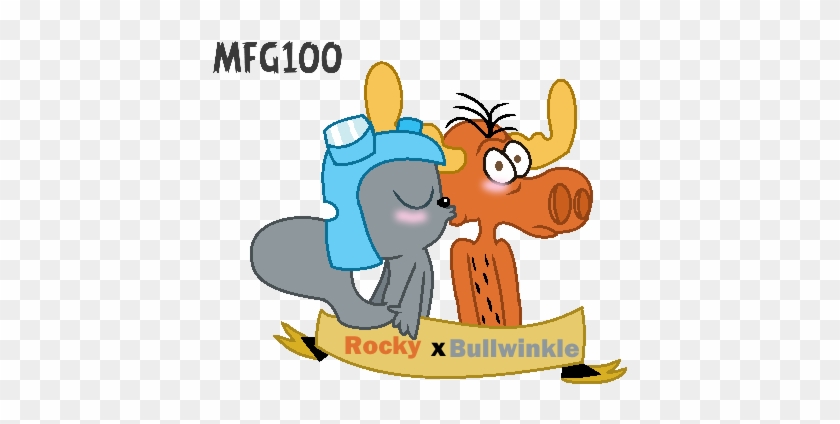 Rocky And Bullwinkle Kiss By Mixelfangirl100 - Rocky And Bullwinkle Kiss By Mixelfangirl100 #1505099