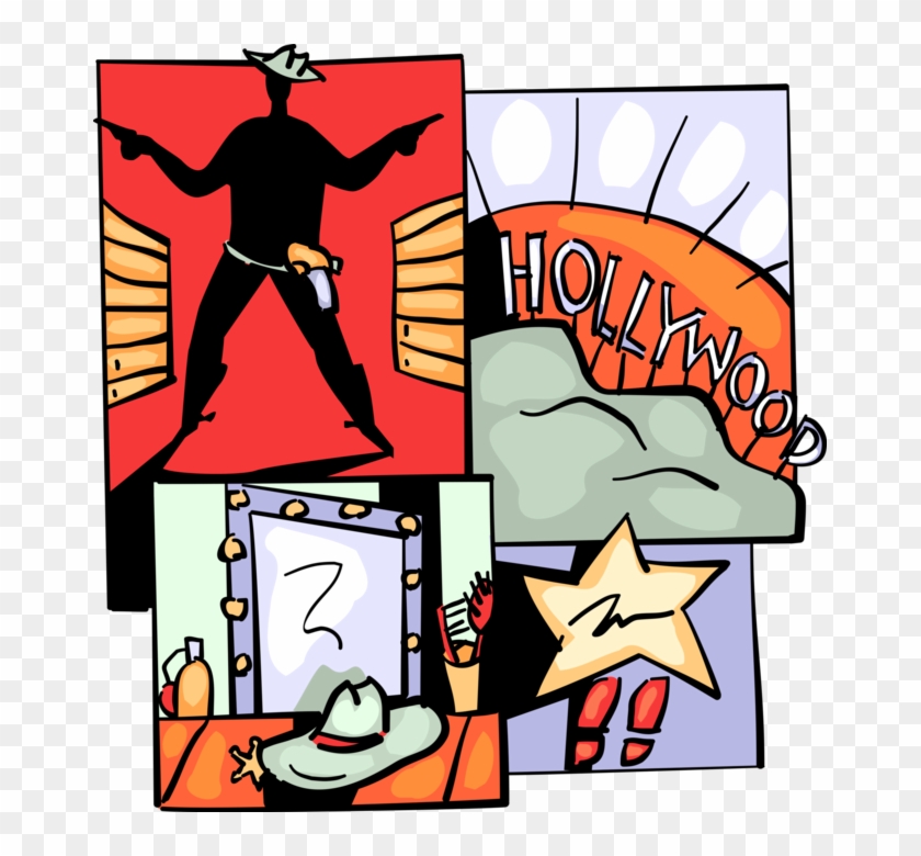 Clipart Free Stock Hollywood Vector Illustration - Clipart Free Stock Hollywood Vector Illustration #1505556