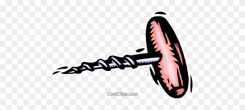 Cork Screw Royalty Free Vector Clip Art Illustration - Cork Screw Royalty Free Vector Clip Art Illustration #1506262