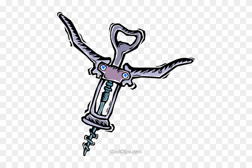 Cork Screw Royalty Free Vector Clip Art Illustration - Cork Screw Royalty Free Vector Clip Art Illustration #1506266