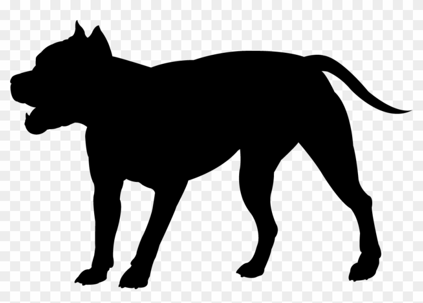 Pitbull Black Silhouette - Pitbull Black Silhouette #1506396