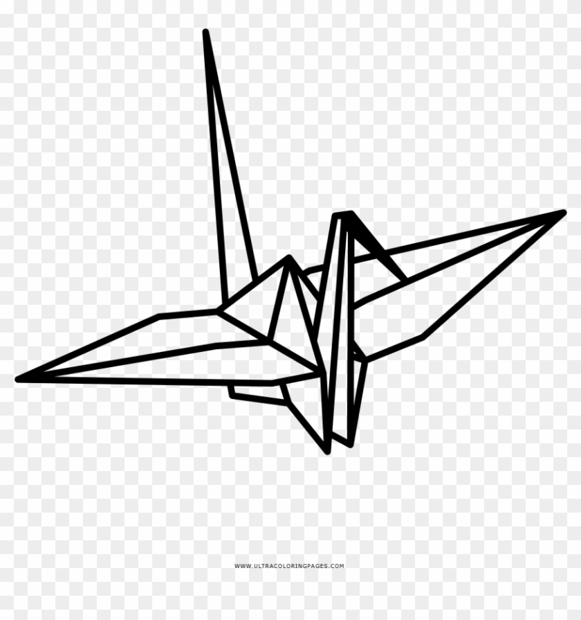 Origami Crane Coloring Page - Origami Crane Coloring Page #1506401