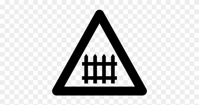 Railway Crossing Sign Vector - Railway Crossing Sign Vector #1506629