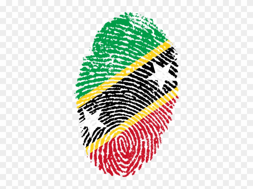 Saint, Kitts, Nevis, Flag, Fingerprint, Country, Pride - Saint, Kitts, Nevis, Flag, Fingerprint, Country, Pride #1506899