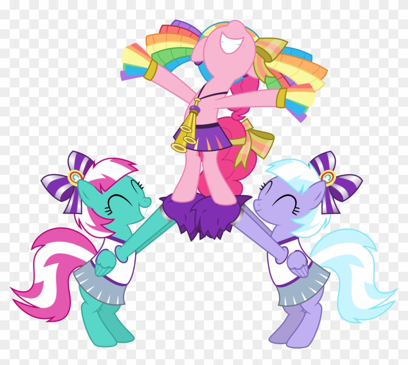 Pinkie With Cheerleaders By Jeatz-axl - Cheerleader Ponies #233909