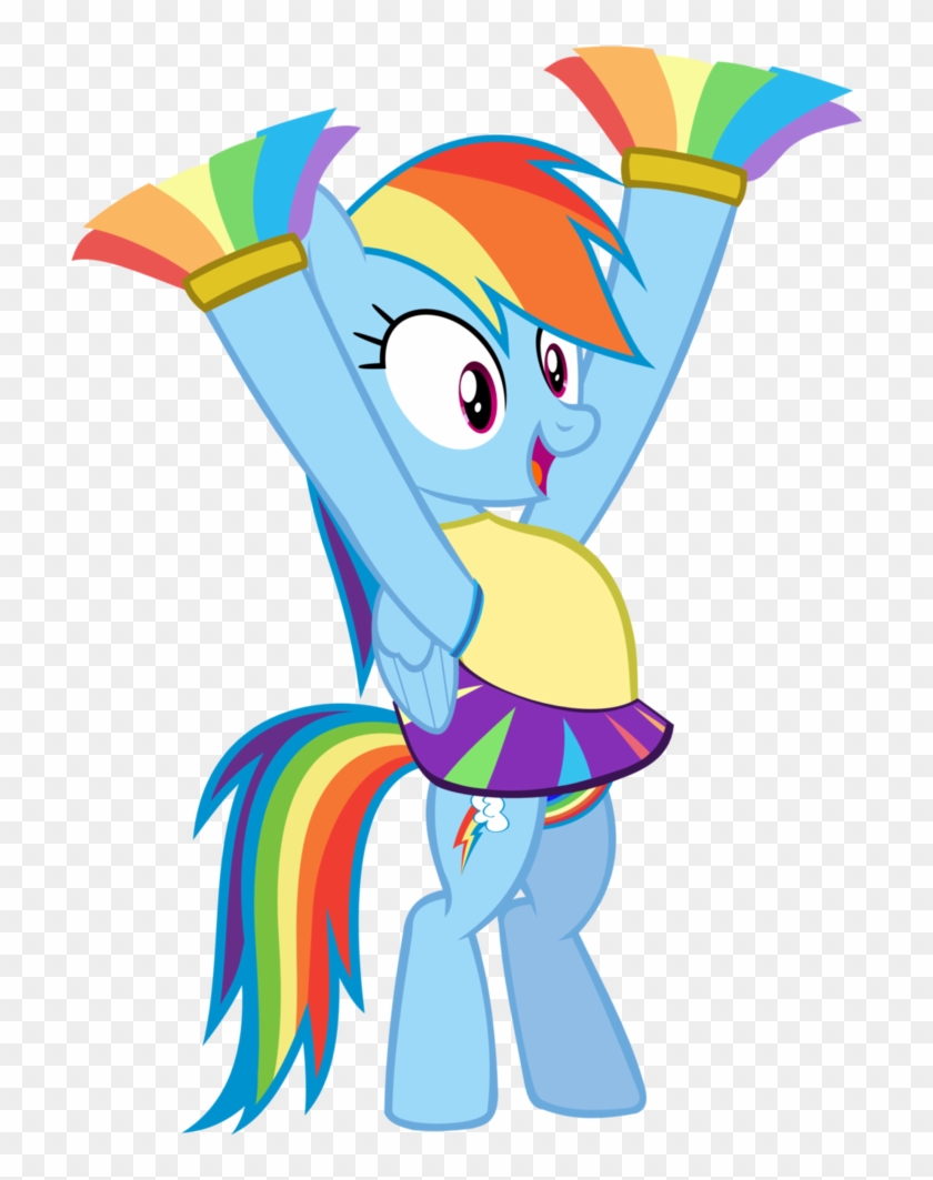Rainbow Dash Cheerleader By Megarainbowdash2000 - Cartoon #234159