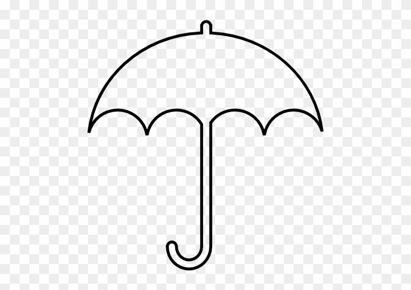 Tool, Protection, Shape, Umbrella, Thin, Outline, Outlined - Umbrella Outline Png #234215