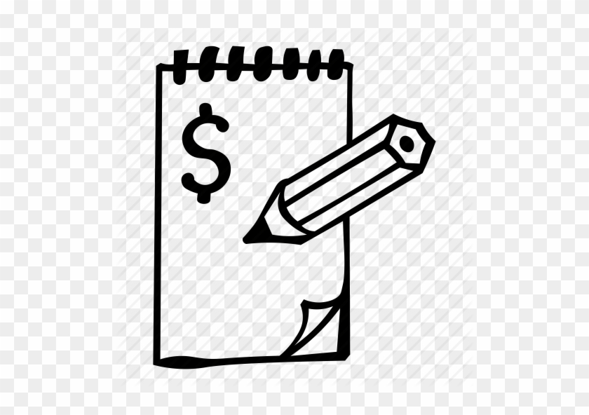 Dollar, Note, Notebook, Pencil Icon Icon Search Engine - Icon #234238