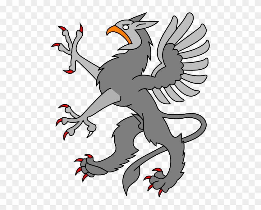 Griffin Grey Clip Art - Griffin Coat Of Arms - Free Transparent PNG Clipart I...
