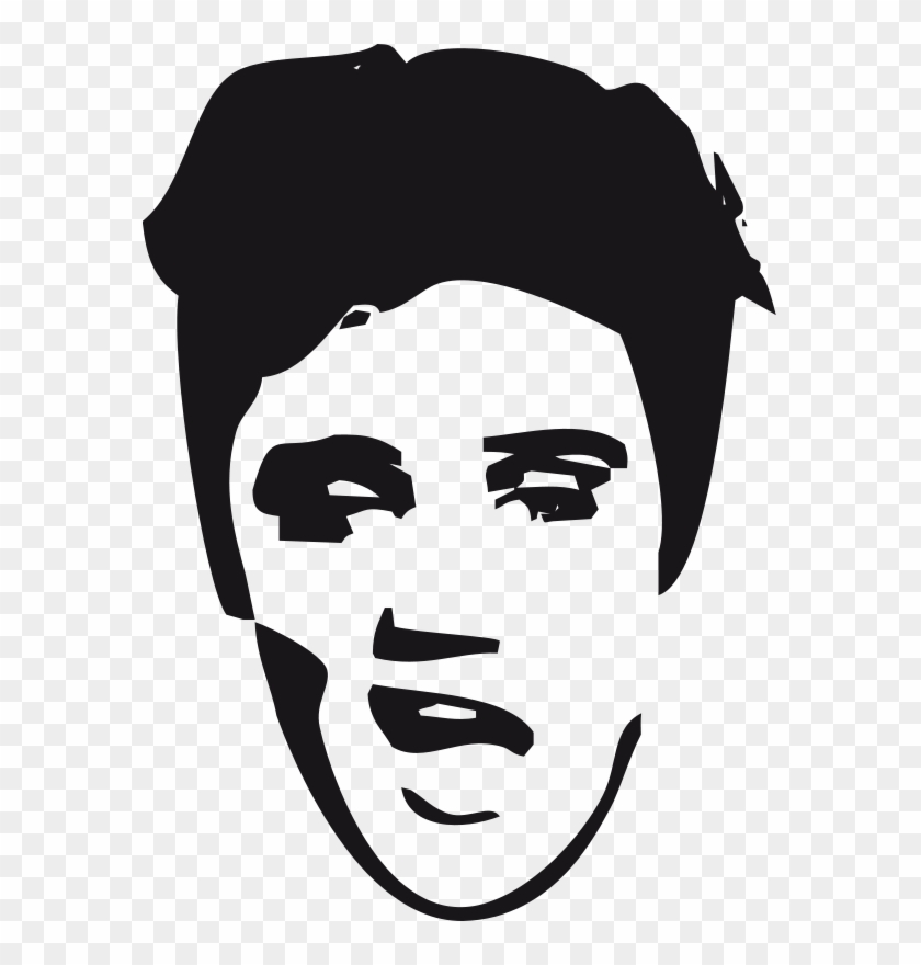 Medium Image - Elvis Presley Stencil Png #234399