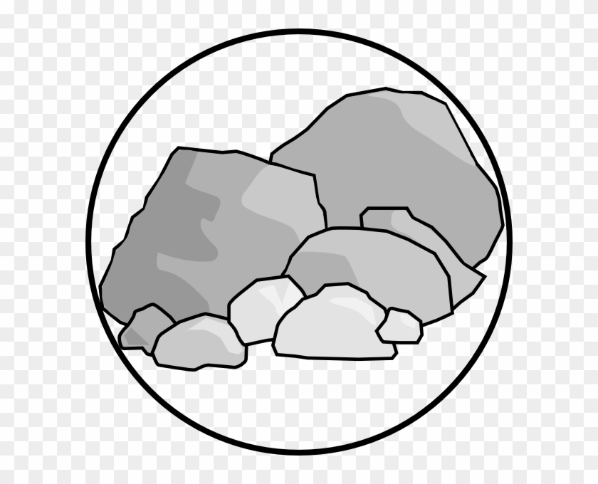 Rock Clipart Black And White #234465