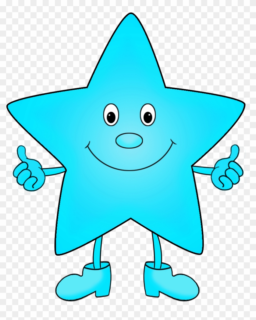 Star Clip Art Light Blue - Star With Legs Clipart #234584
