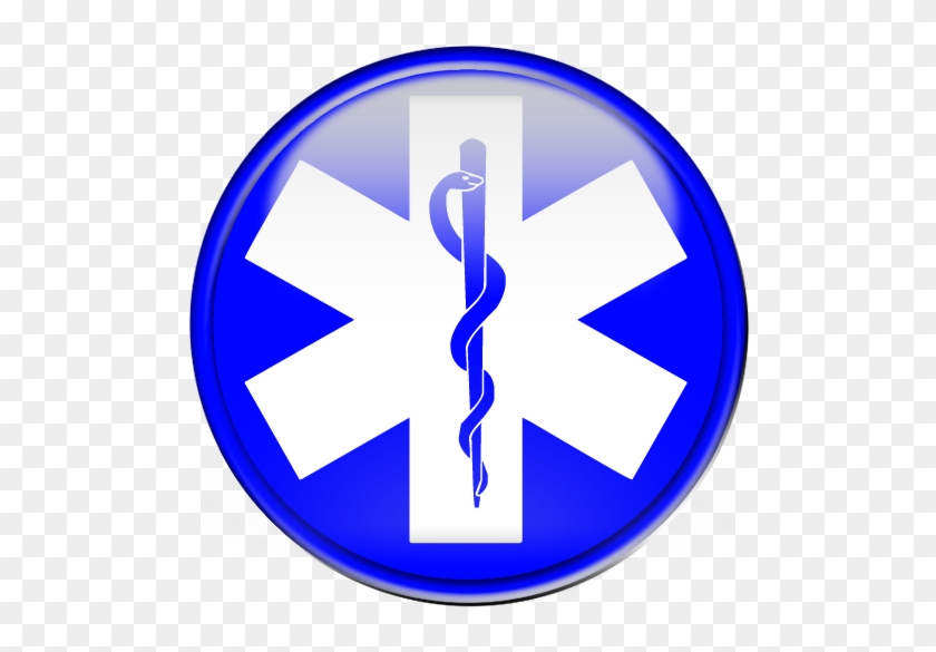 Blue Star Of Life Symbol Button Clipart Image - Star Of Life Snake #234596