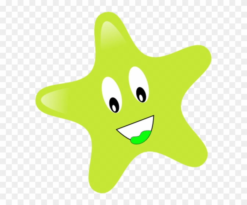Free Smiley Face Star Clipart Image - Green Star Clipart #234628