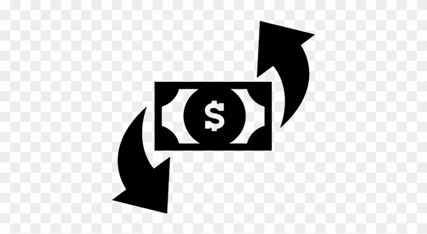 Dollars Money Bill With Two Rotating Arrows Business - Business Symbol Png #234862