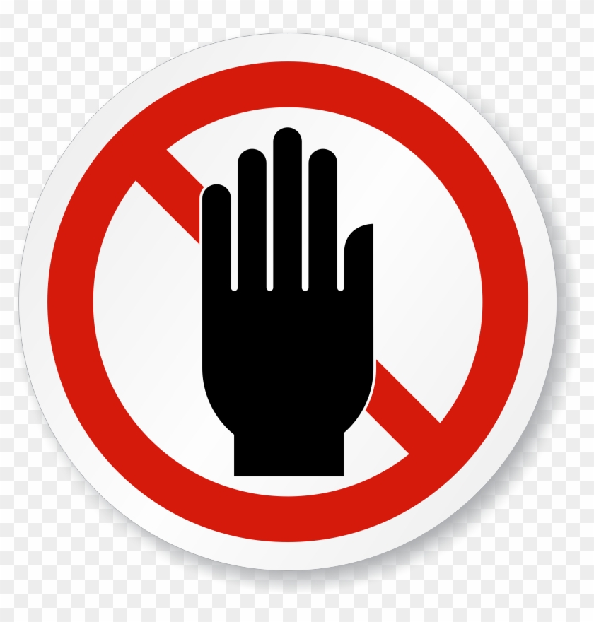Do Not Obstruct Stay Clear Iso Prohibition Sign, Sku - Don T Touch Sign #234868
