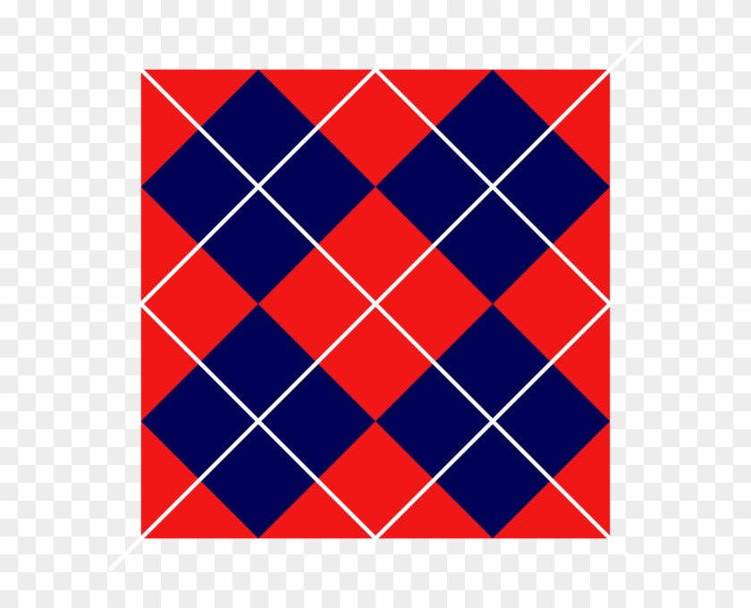 Red And Blue Argyle Clip Art - Blue And Red Argyle #234891