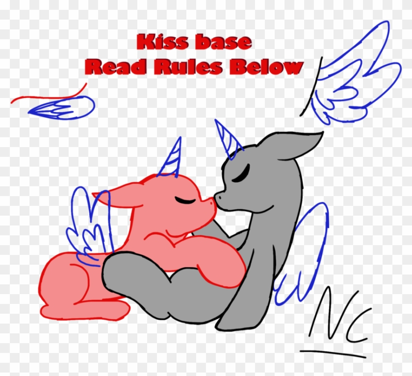 Mlp Kiss Base By 101dragontrainer - Cartoon #235077