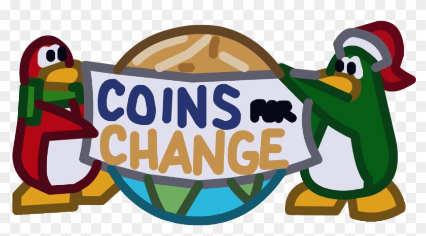 Coins For Change Logo Ingame Fixed - Club Penguin Coins For Change #235282