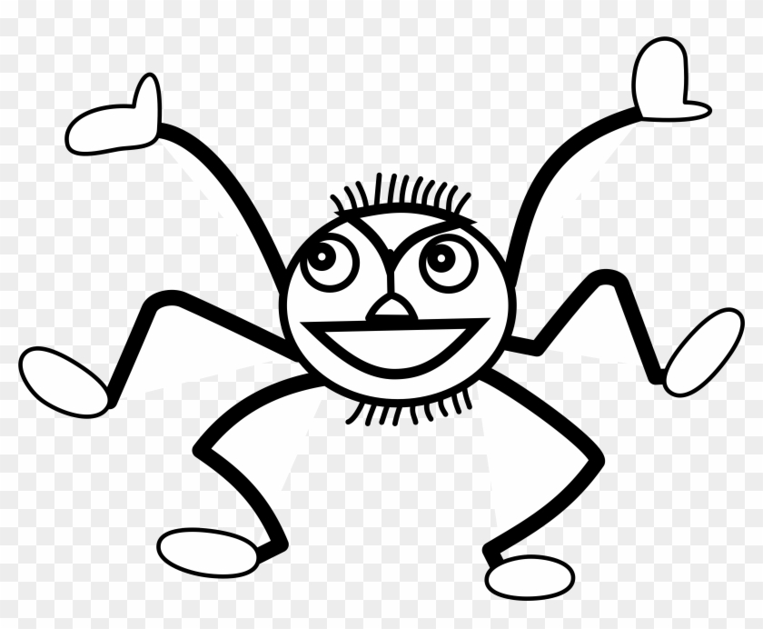 Minimalist Spiderman Clip Art Black And White Medium - Spiders Black And White #235386