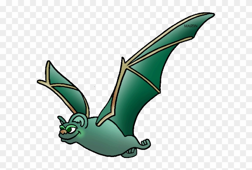 United States Clip Art By Phillip Martin, State Flying - Cartoon Mexican Free Tail Bat #235419