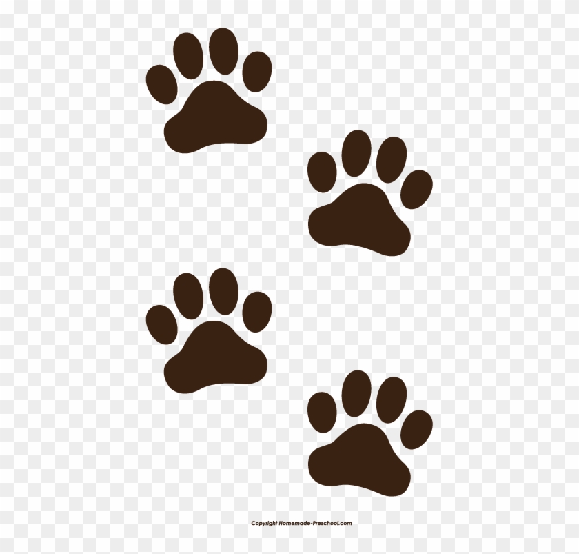 Brown Paw Prints - Brown Paw Print Clip Art #235559