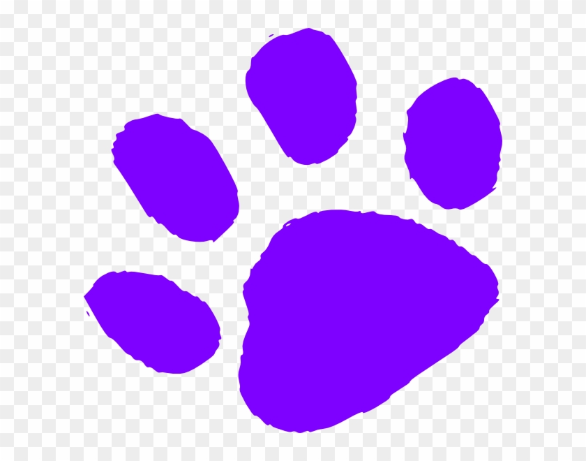 Purple Paw Print Clip Art - Paw Print Clip Art #235567