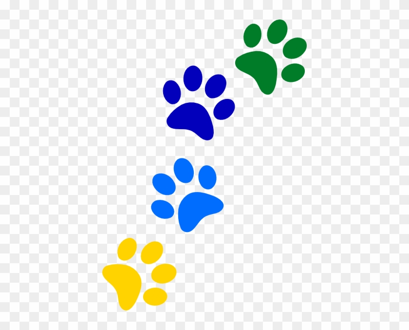 Paw Print Clip Art - Rainbow Paw Print Png #235578