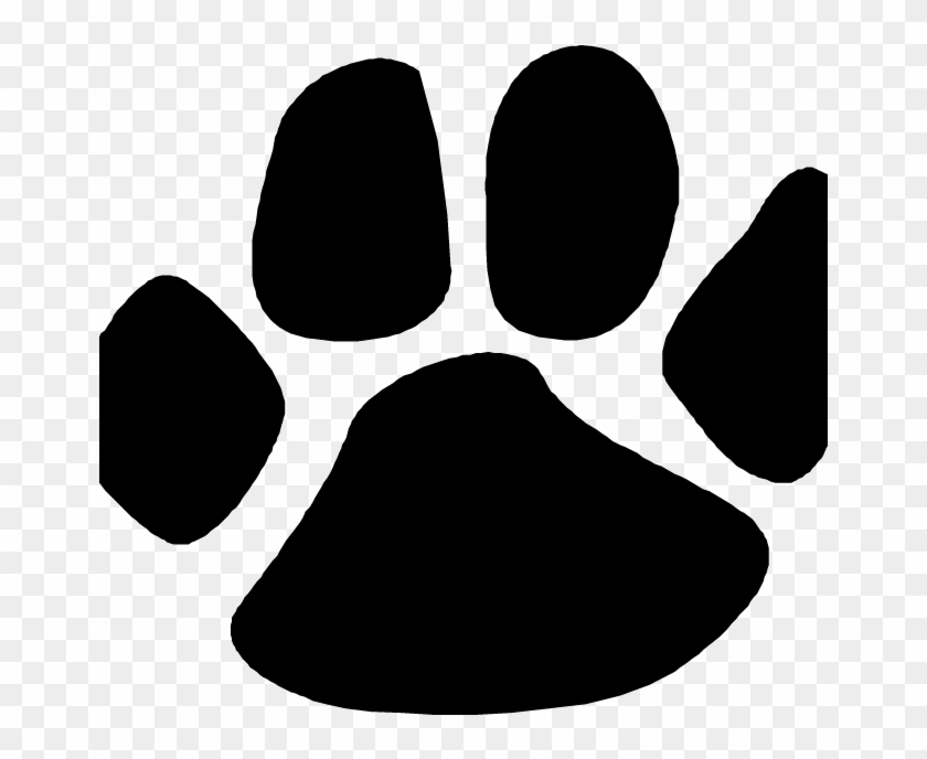 Rose Ave School - Cougar Paw Print Clipart #235588