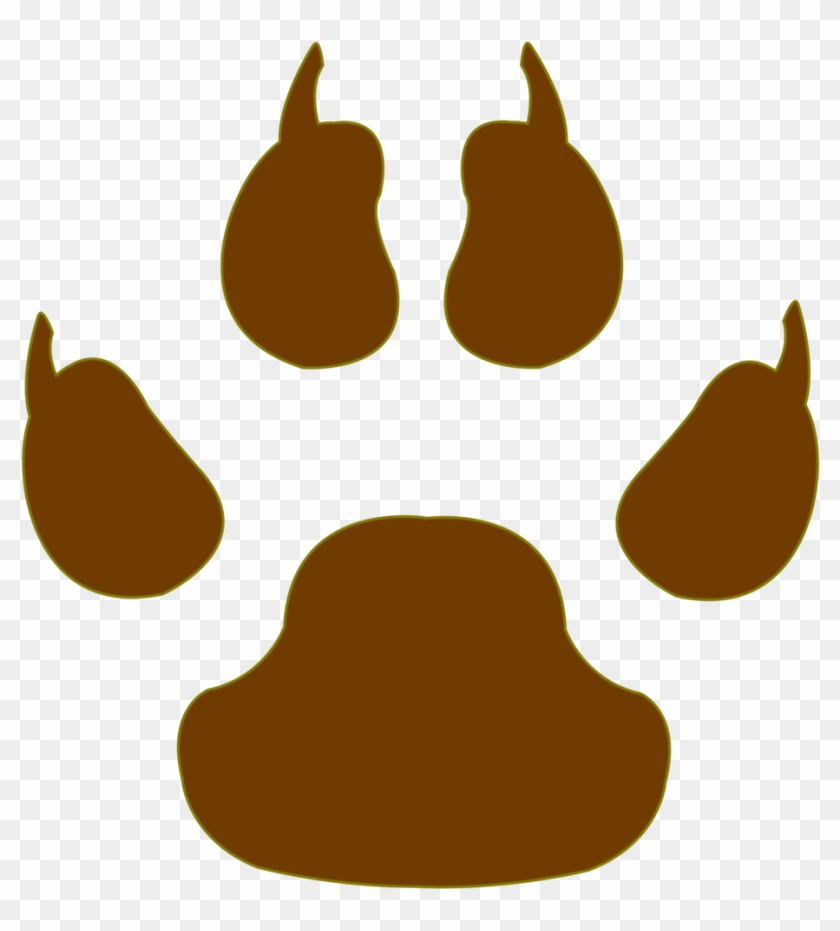 Vector Cm Tiger Paw By Barrfind Vector Cm Tiger Paw - Dog Paw Print Vs Cat Paw Print #235592