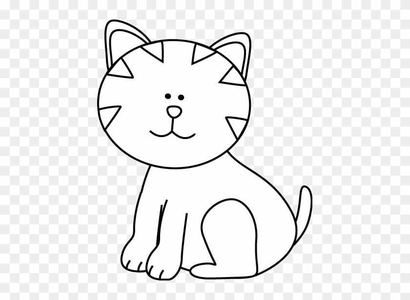 Cute Dog And Cat Clip Art - Cute Cat Clip Art Black And White #235617