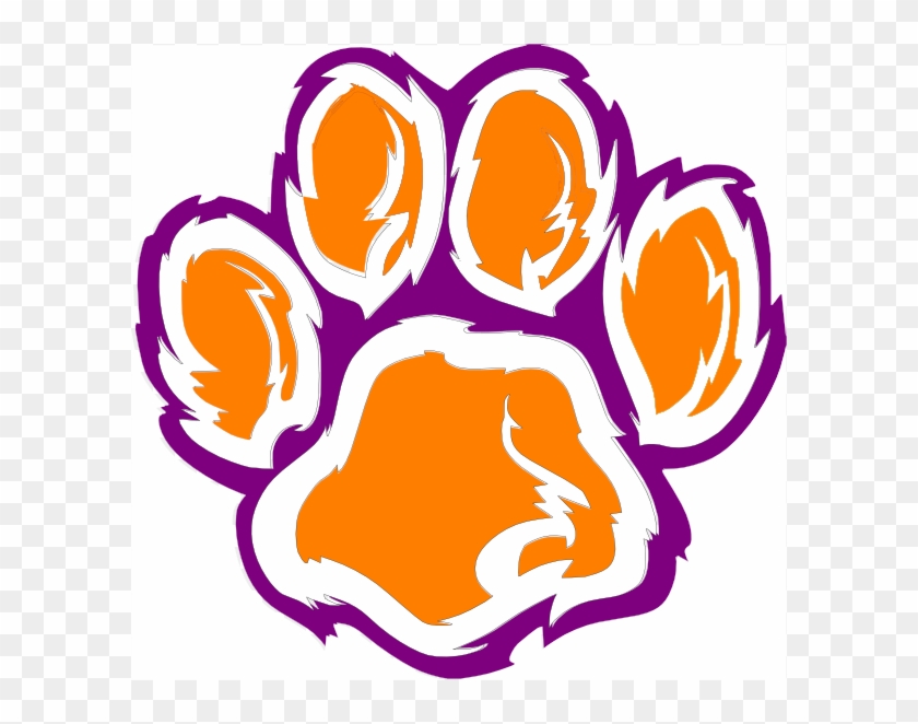 Paw Clipart Lsu Tiger - Clemson Tiger Paw Clipart Png #235634