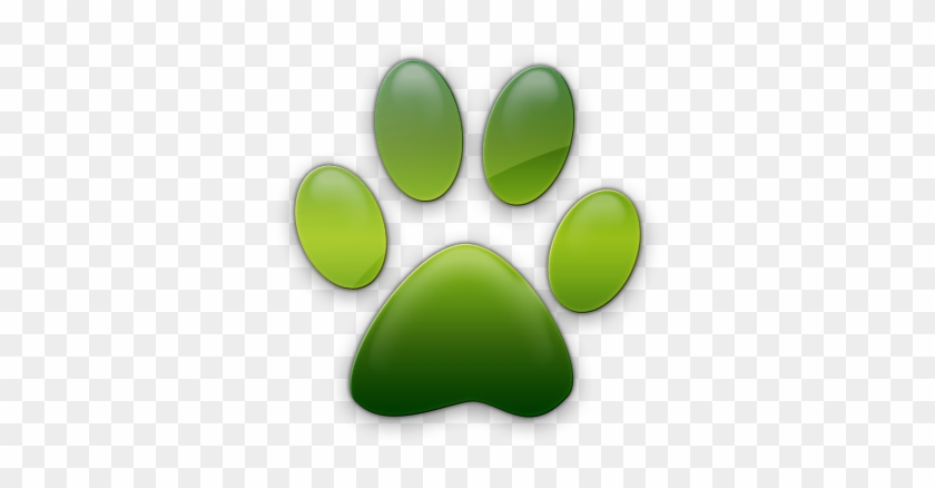 Pawprint - Green Cat Paw Print #235646