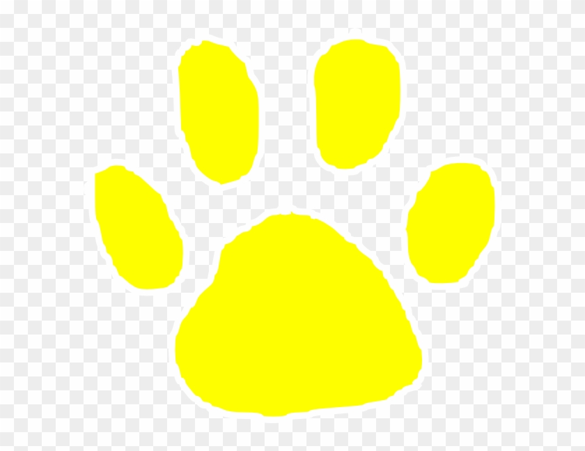 Tiger Paw Yellow Clip Art - Black And Gold Paw Print #235702