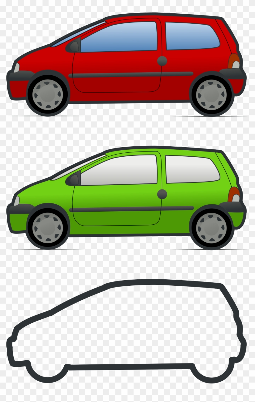 Red And Green Car Icon Png Clipart Download Free Images - Side View Of Car Clipart #235757