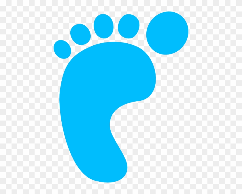 Blue Footprint Clip Art At Clker - Foot Print #235832