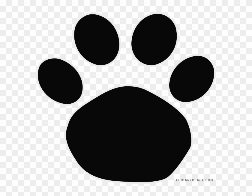 Wildcat Paw Print Animal Free Black White Clipart Images - Paw Print Clip Art #235846
